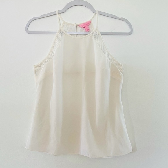 ❤️ LILLY PULITZER 100% Silk Sleeveless Tank Top L15 - Picture 1 of 6